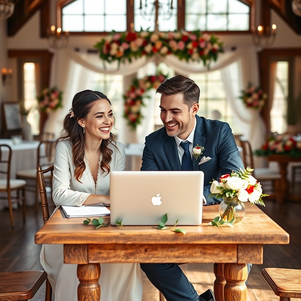 Stunning wedding ceremony setup at Wedding Hall