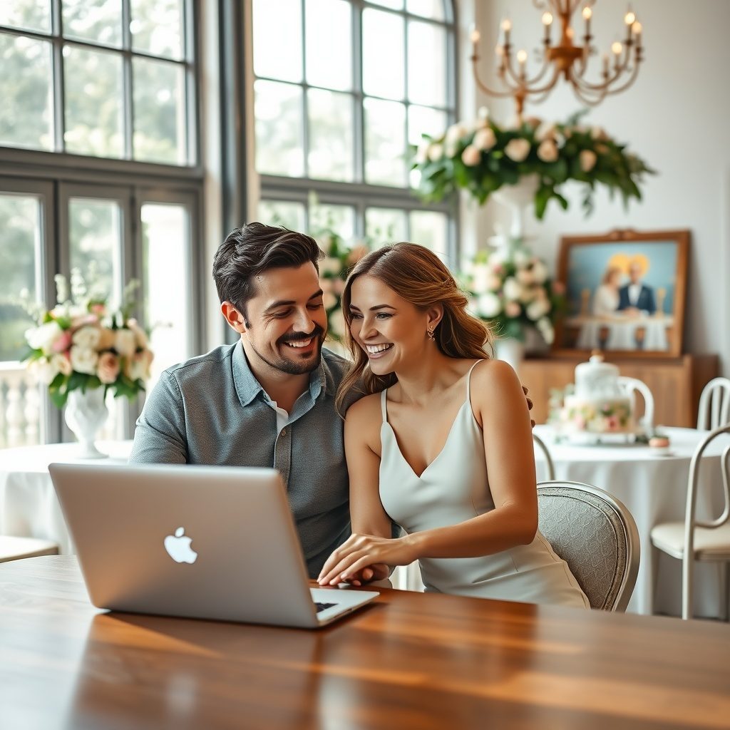 Elegant wedding ceremony setup